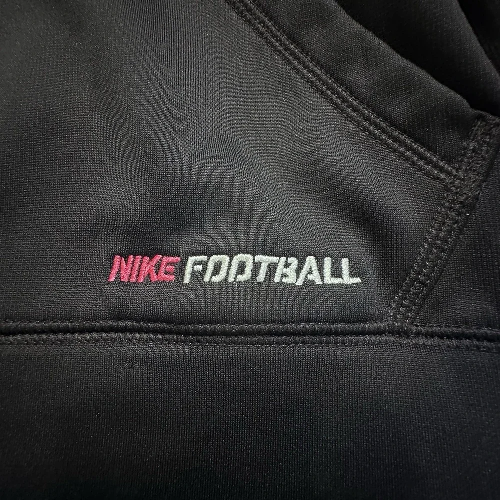 Nike Hoodie Embroidered Womens‎ Sm Black Dri-Fit Swoosh Full Zip Sweatshirt